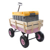 All-Terrain Garden Wagon with Wood Railing