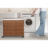 Stylish Brown Laundry Hamper with Lids and Wheels