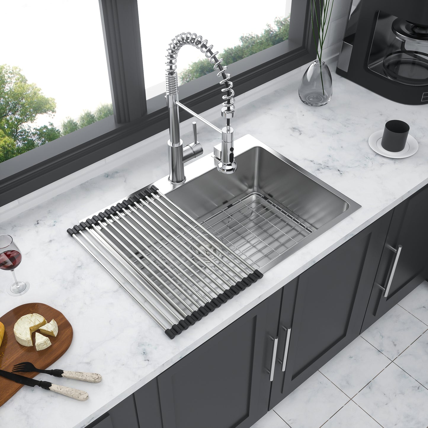 Sleek Stainless Steel Drop-In Kitchen Sink