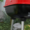 Outsunny Portable Charcoal BBQ Grill & Smoker with Wheels