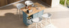 Rolling Kitchen Island with Foldable Top and Storage