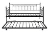 Vintage Metal Twin Daybed with Trundle - Stylish & Space-Saving Comfort