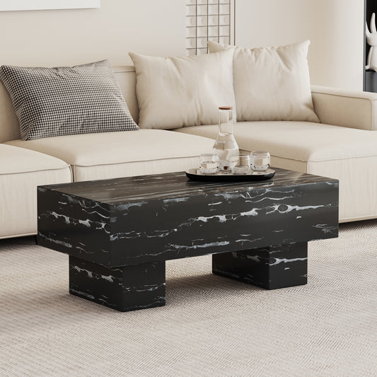 Chic Black Patterned Coffee Table