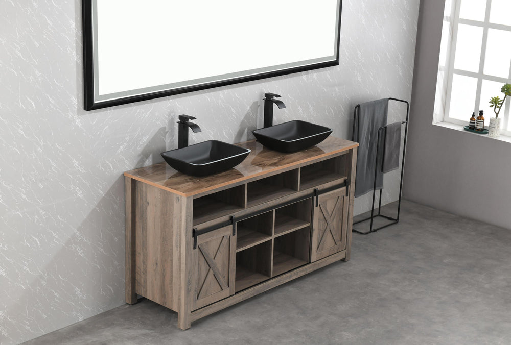 Sleek Black Matte Bathroom Sink Set