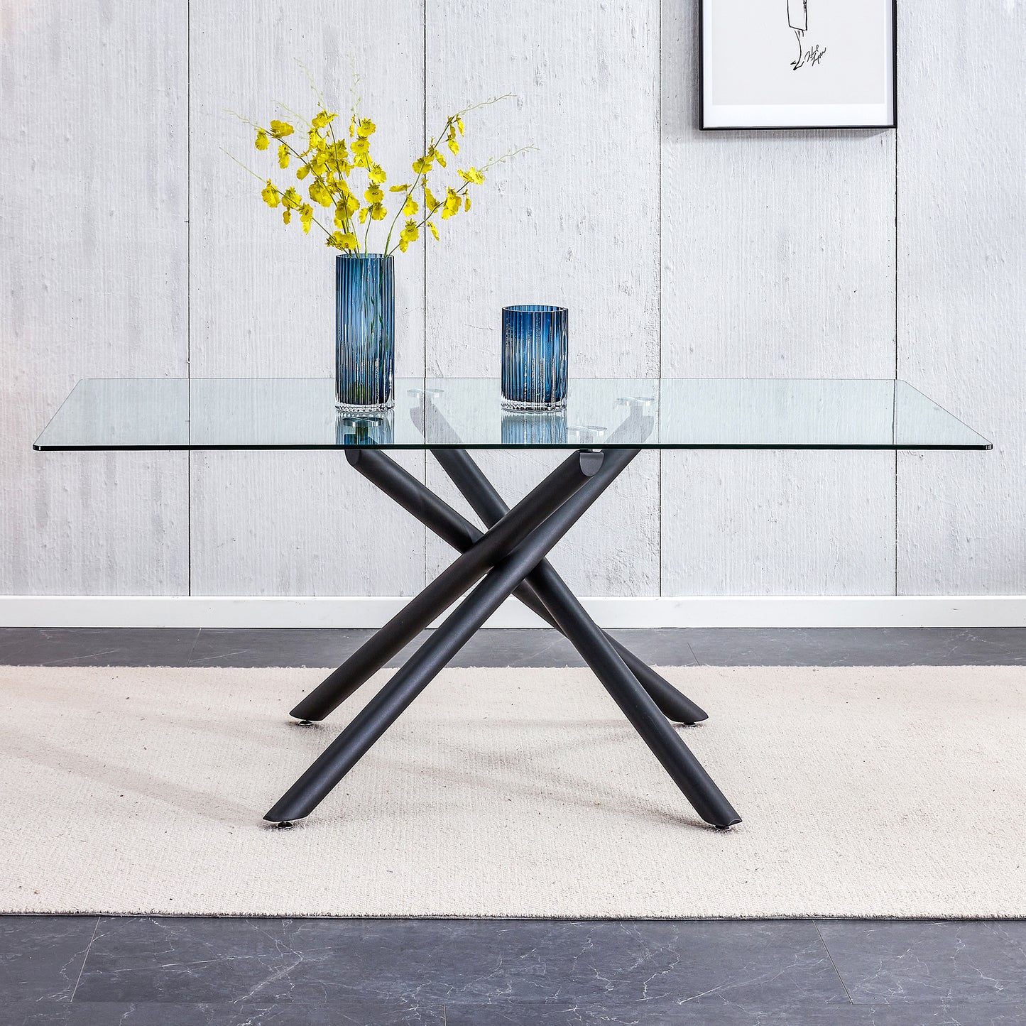 Sleek Glass Dining Table for Stylish Gatherings