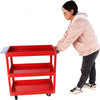 Red Rolling Tool Cart – Heavy Duty, Lockable Wheels, Perfect for Garage & Workshop