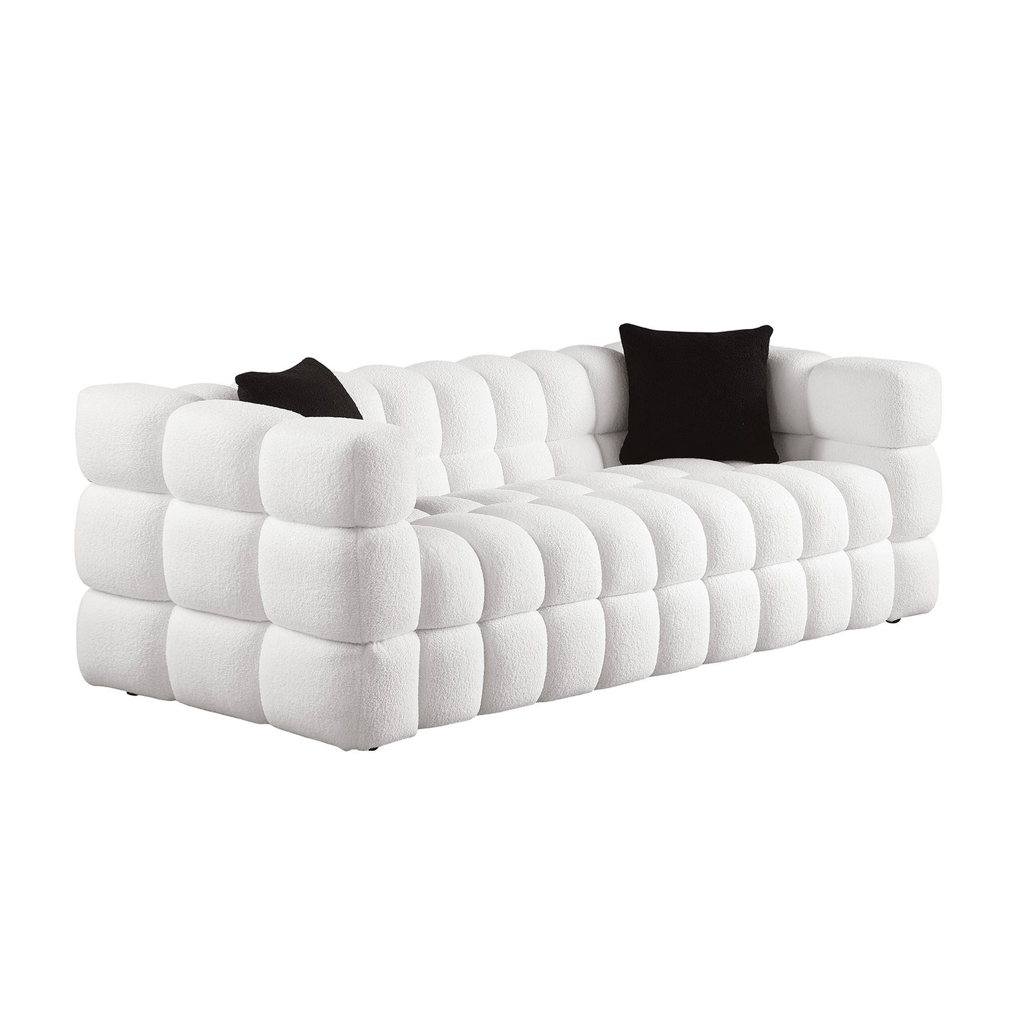 Cozy Cloud White Boucle Sofa