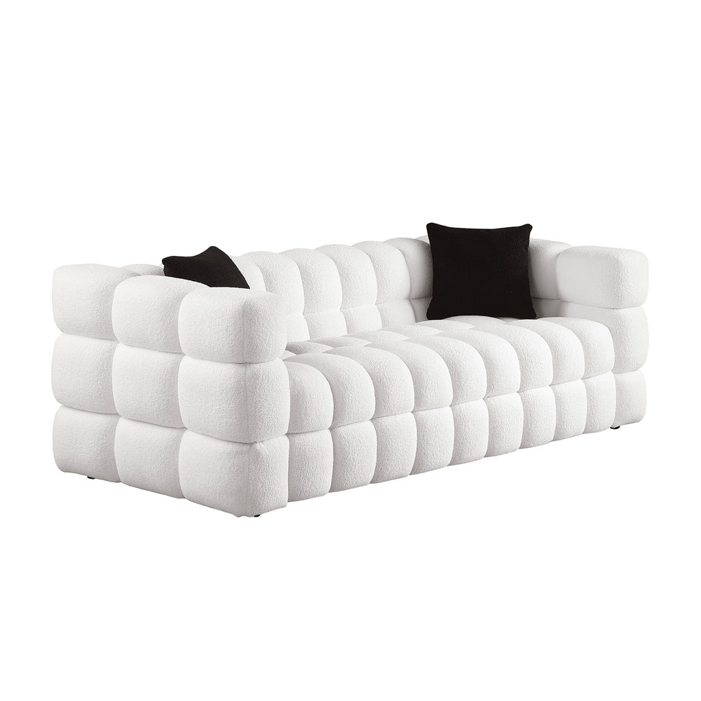 Cozy Cloud White Boucle Sofa