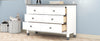 Charming Kids' Wooden Dresser with Six Drawers - White & Gray Storage Delight