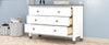 Charming Kids' Wooden Dresser with Six Drawers - White & Gray Storage Delight