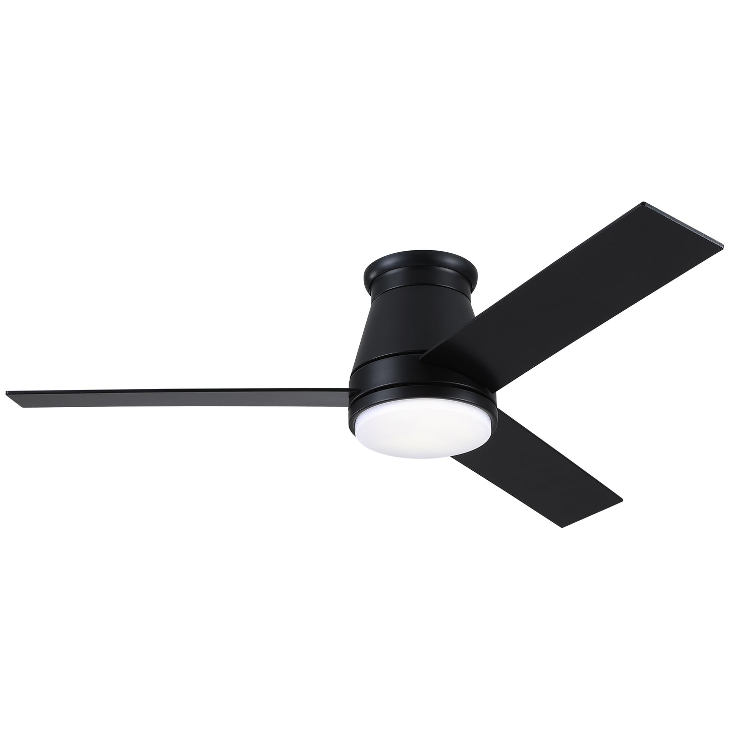 Sleek Black Ceiling Fan with Light