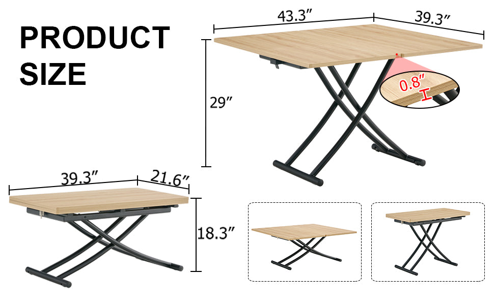 Versatile Lift Table: Modern Minimalist Design for Any Space