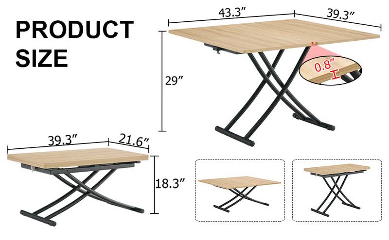 Versatile Lift Table: Modern Minimalist Design for Any Space