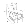 Velvet Mid-Century Rocker Chair
