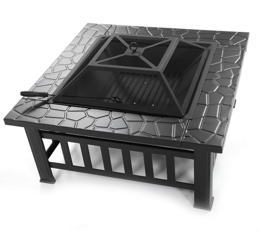 Cozy Square Fire Pit Table for Outdoor Relaxation