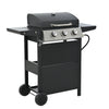 Stainless Steel 4-Burner Propane Grill with Shelves & Wheels