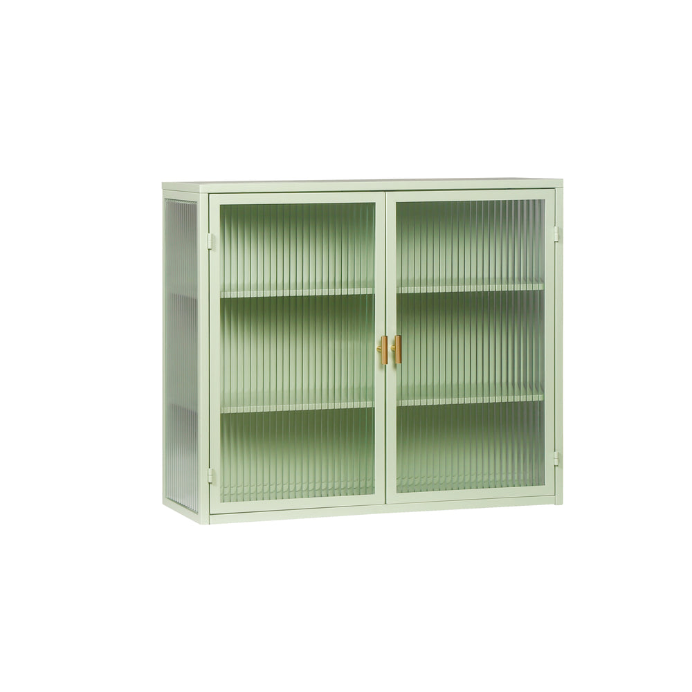 Minty Modern Glass Door Cabinet