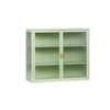 Mint Green Modern Wall Cabinet with Glass Doors