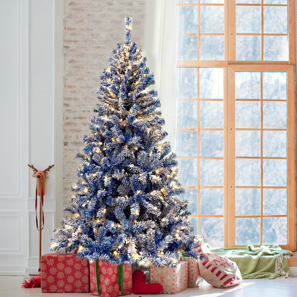 Snowy Elegance Flocked Christmas Tree