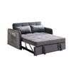 Cozy Twin Grey Velvet Sofa Bed