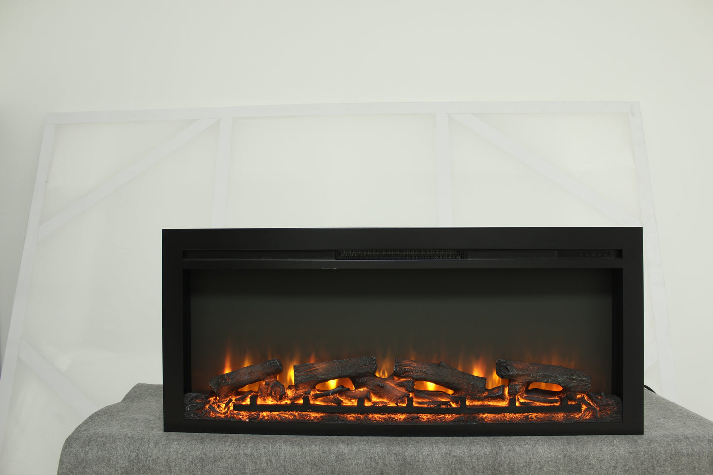 CozyGlow Recessed Electric Fireplace with Remote