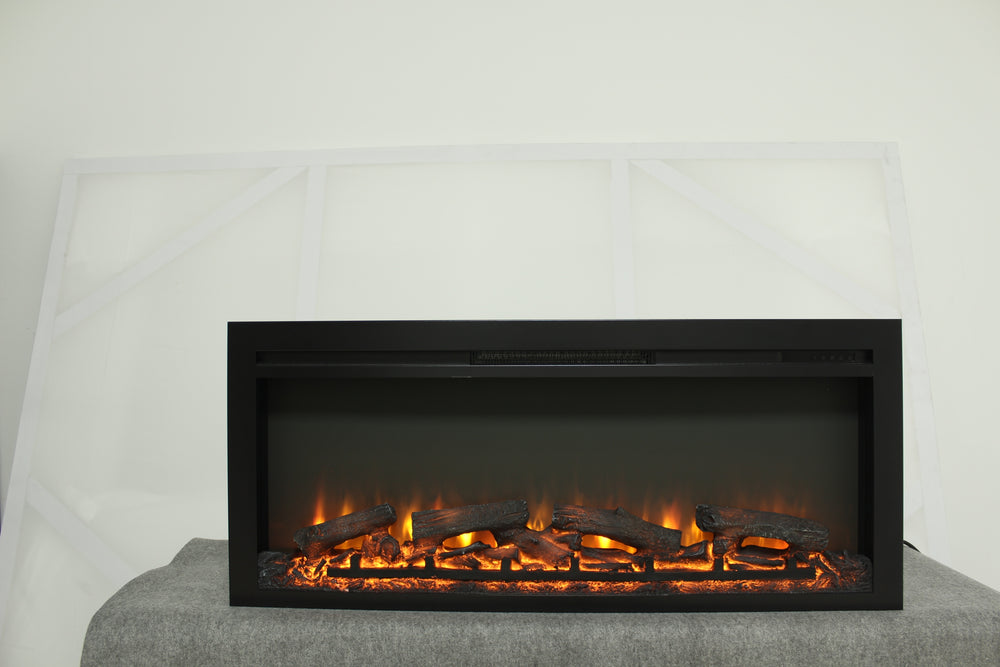 CozyGlow Recessed Electric Fireplace with Remote