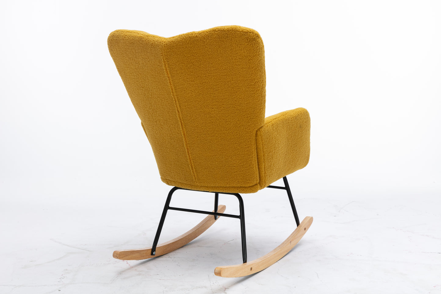 Cozy Yellow Mid-Century Rocking Chair