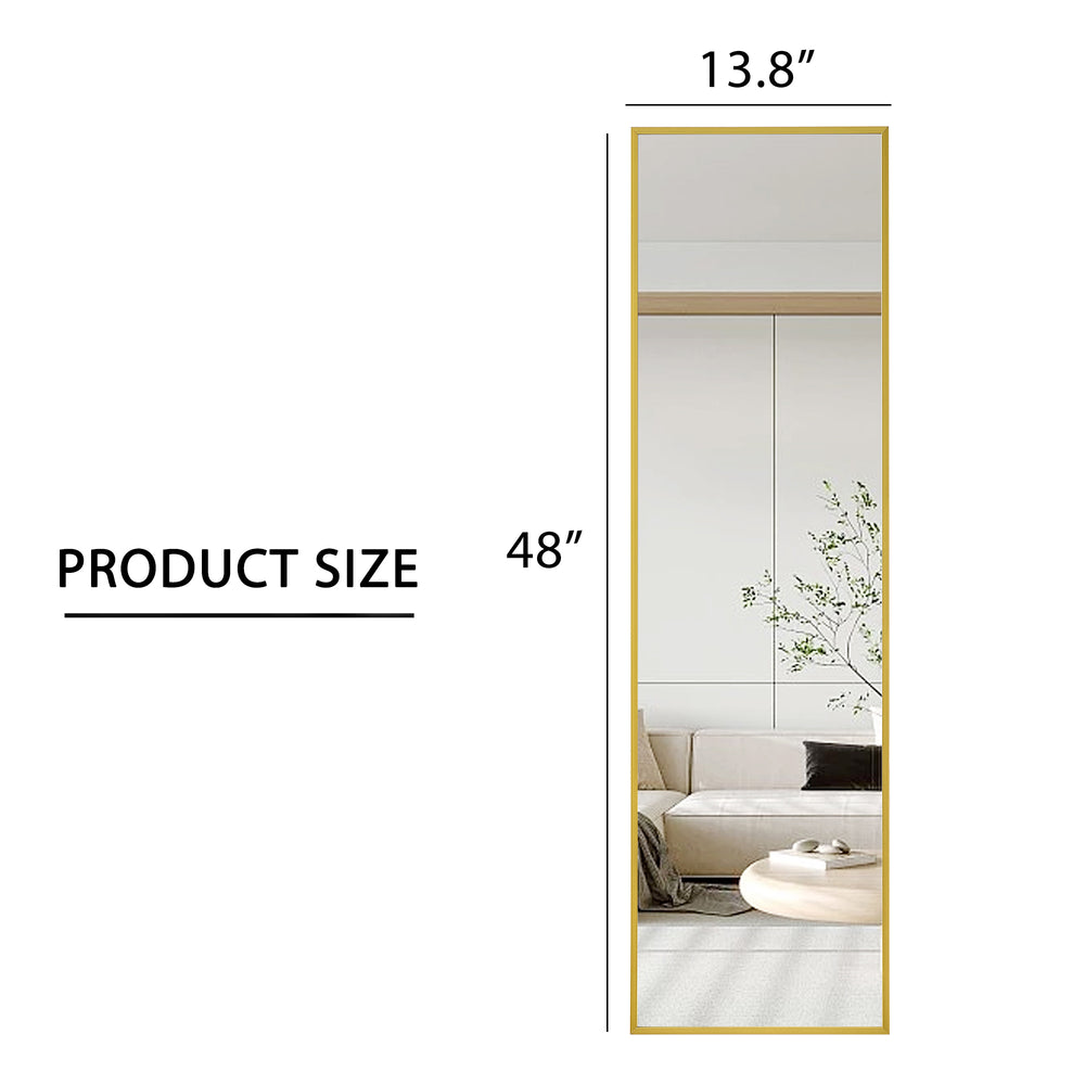 Sleek Full-Length Aluminum Mirror