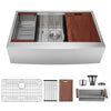 Farmhouse Stainless Steel Kitchen Sink: Sleek Workstation Design