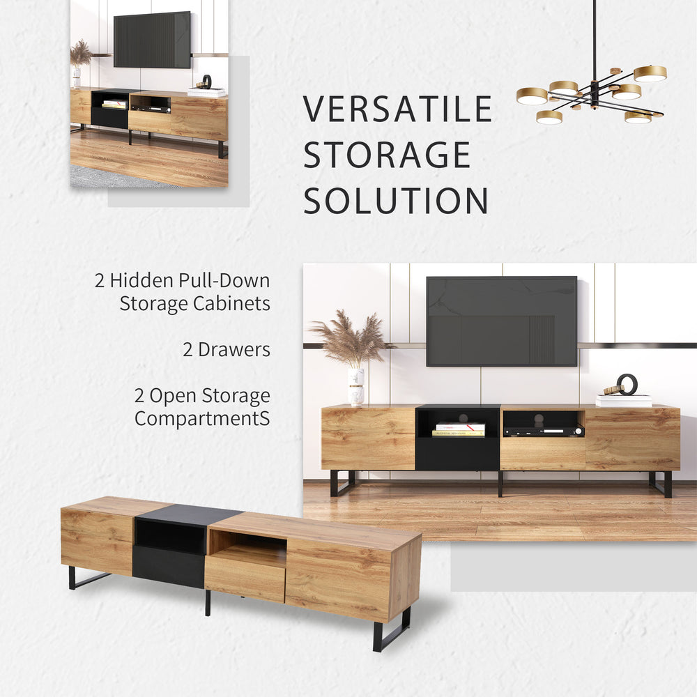 Sleek Media Console with Drop-Down Door and Ample Storage