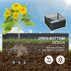 Outsunny Rustic Metal Garden Planter Duo