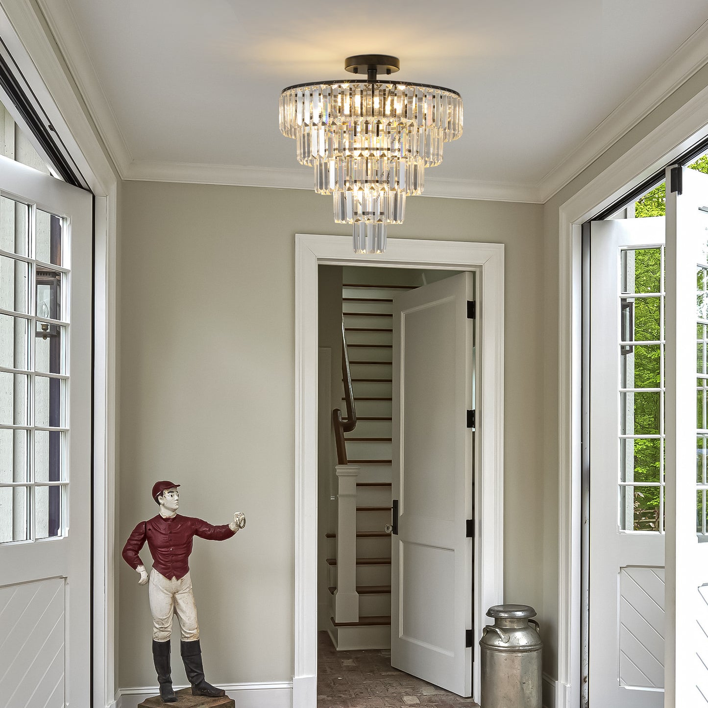 Elegant Black Crystal Chandelier for Modern Spaces