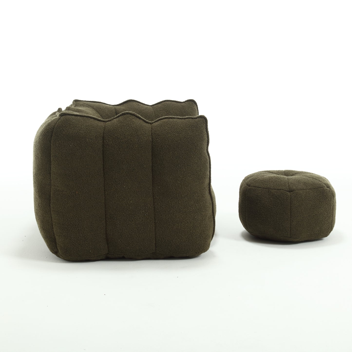 Cozy Nest Bean Bag Sofa with Footstool