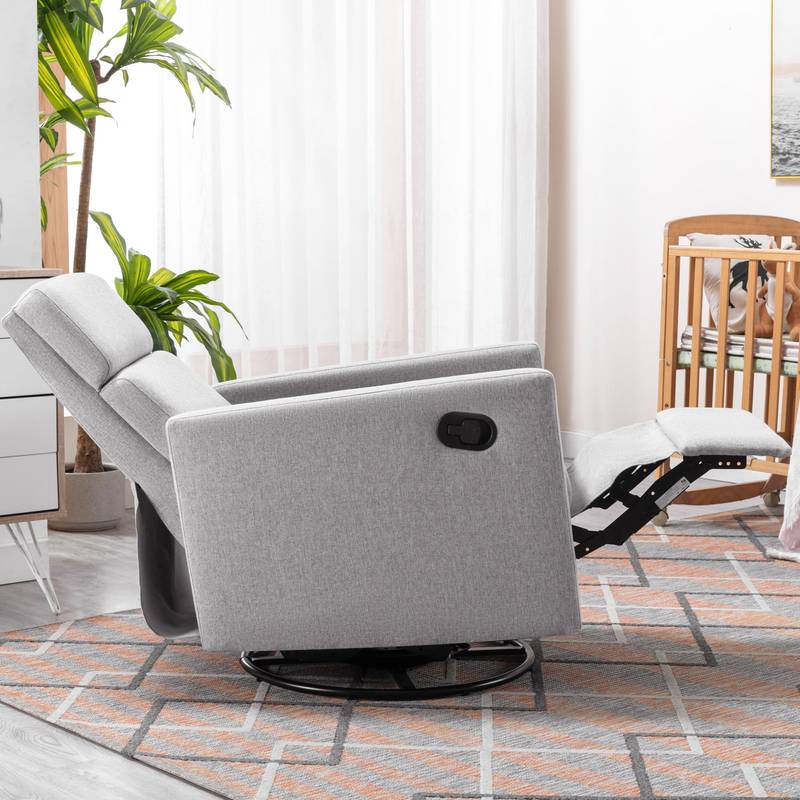 Cozy Gray Rocking Nursery Chair