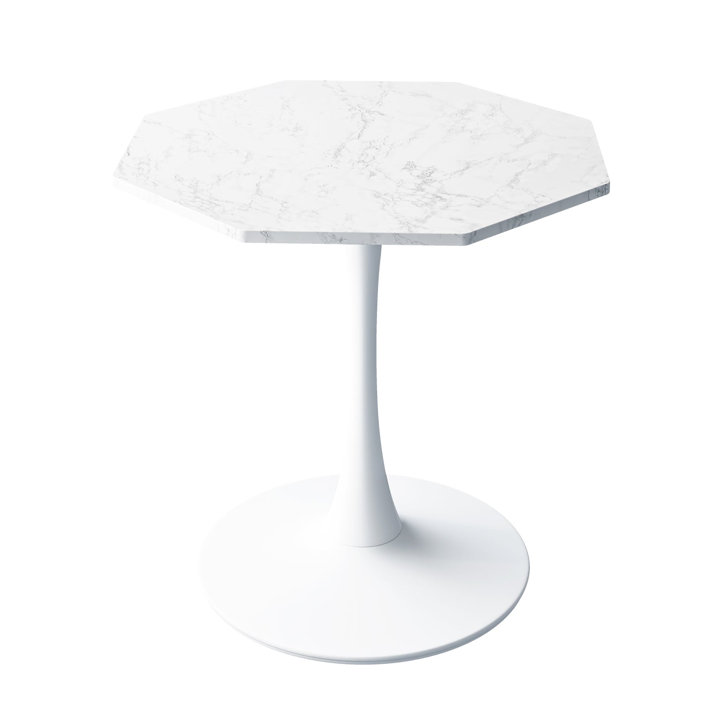 Chic Octagonal Coffee Table with Marble Top