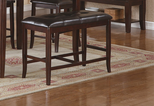 Stylish Brown Counter Bench with Plush Cushion