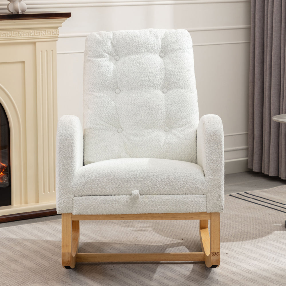 Chic Rocking Chair with Footrest