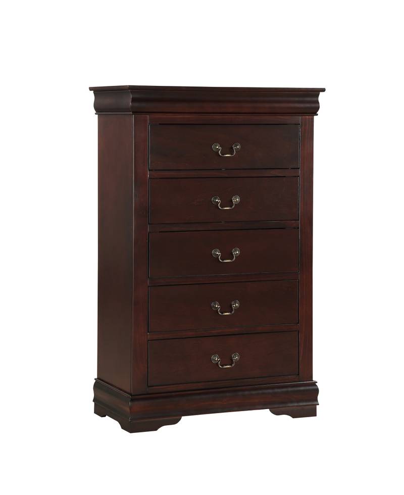 Chic Cherry Five-Drawer Storage Chest