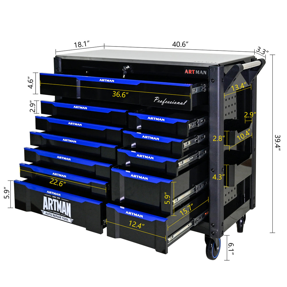 Rolling Tool Organizer with Iron Top