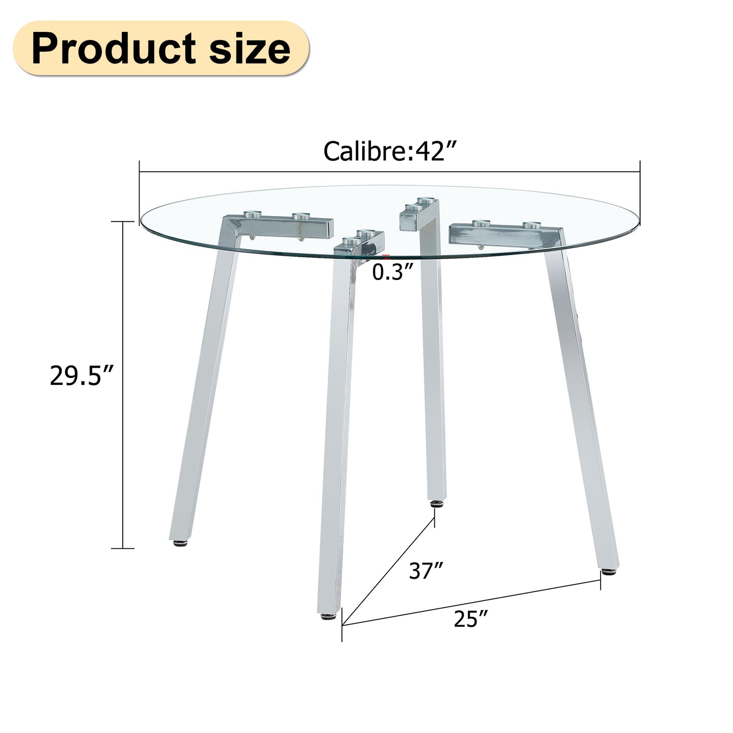 Sleek Glass Round Table