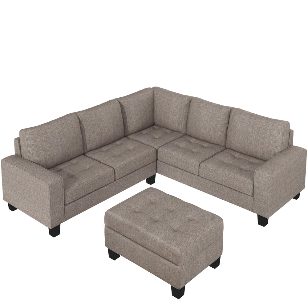 Cozy Corner Sofa with Storage & Cup Holders