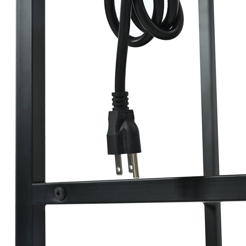 Illuminate Corner Shelf with USB & Glass Holder