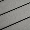 Gray Wicker Patio Storage Bench with Cushion