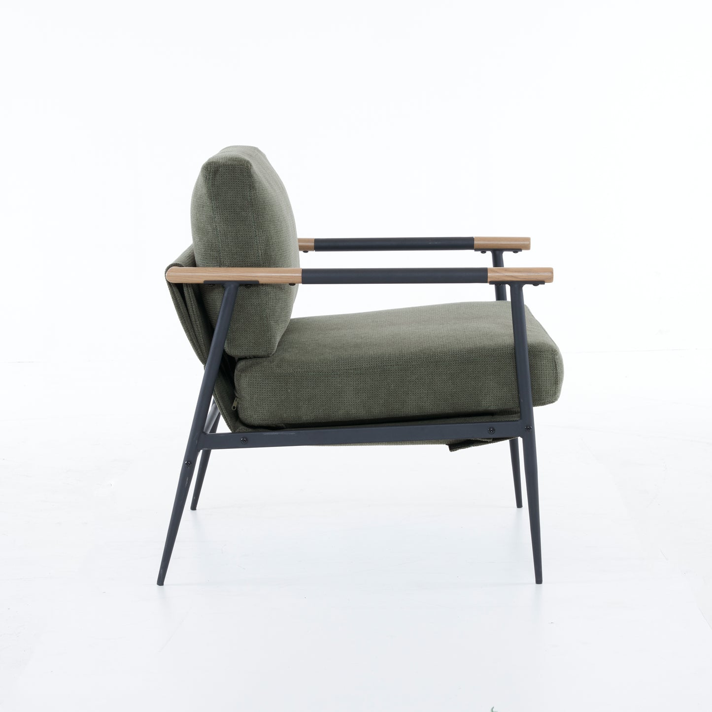 Cozy Green Mid-Century Lounge Chair