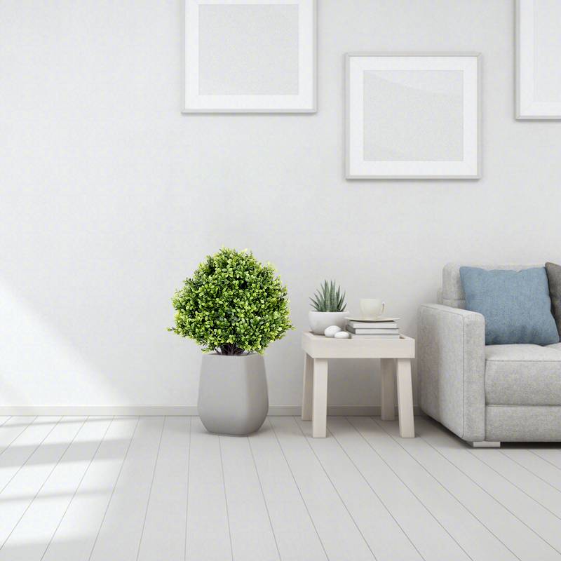 Charming Green Topiary Trees - Set of Two