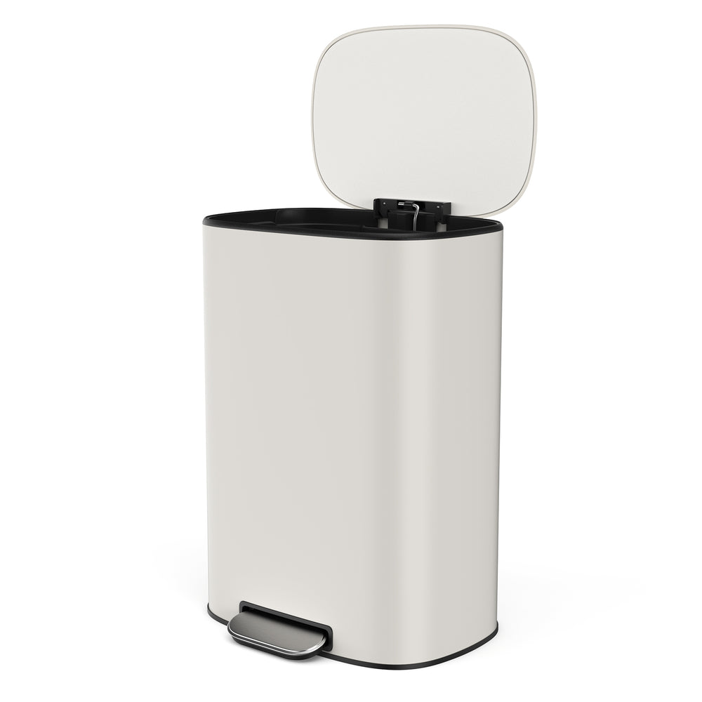 Sleek Step-On Soft Close Trash Can