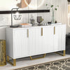 Sleek Modern White Sideboard with Adjustable Shelves