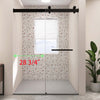 Sleek Black Frameless Sliding Shower Doors