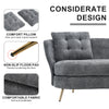 Chic Grey Loveseat with Gold Legs