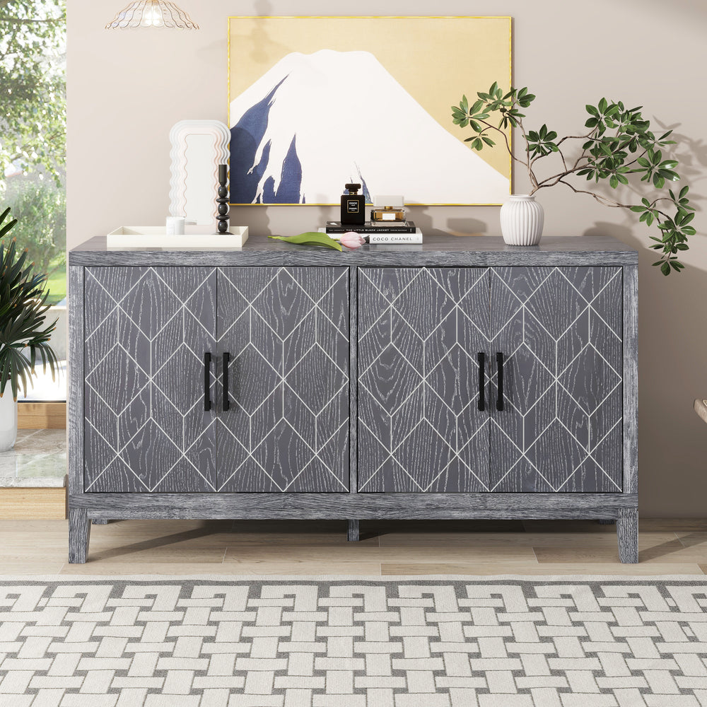 Chic Retro Sideboard with Adjustable Shelves